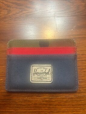 Herschel Supply Company Charlie Navy Red  woodland Card Sleeve
